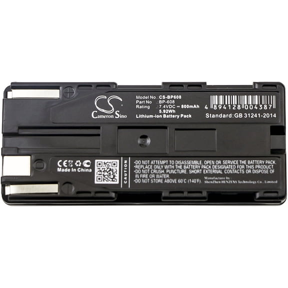 Battery for Canon C2 E1 E2 ES5000 FV1 G10 G1000 G2000 GL1 GL2 MV1 BP-608 BP-608A