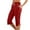Red #034, variant on Mohiass Ladies Capri Pants Women's Capris Clearance Work Out Capris Gym for Women Pull on Capris for Women Black L