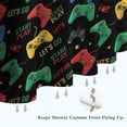 thumbnail image 6 of Colorful Controllers Games Icons Black Pattern Shower Curtain 72"x72" ,Bathroom Decorative Shower Curtains Set with 12 Hooks,Modern Waterproof Washable Shower Curtain, 6 of 6