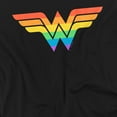 thumbnail image 3 of Justice League Wonder Woman Rainbow Kids T Shirt (Large) for Youth Toddler Boys and Girls, Black, 3 of 5