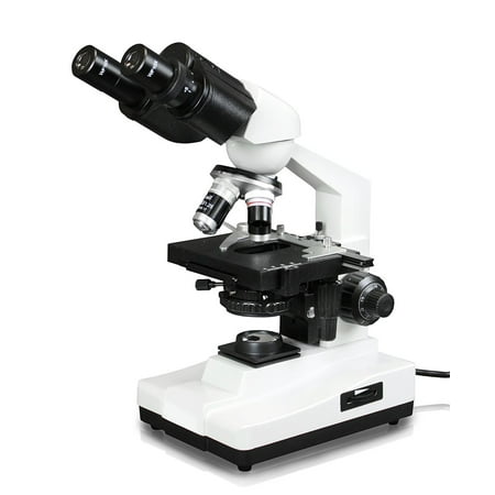 Vision Scientific VME0007-B-100-LD Binocular Compound Microscope, 10x WF & 20x WF Eyepieces, 40x-2000x Magnification, LED Illumination, Coaxial Coarse & Fine Focus, 1.25 N.A. Abbe