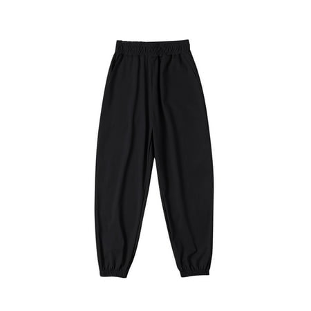 

Hngshg Kids Sweatpants with Pockets Quick Dry Athletic Workout Pants Elastic Waist Long Pants for Boy Girl