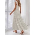 thumbnail image 6 of PRETTYGARDEN Womens Summer Casual Maxi Dresses Striped Square Neck Sleeveless Boho Flowy Sundress Beach Vacation Clothes, 6 of 7