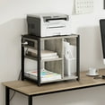 thumbnail image 2 of Zzistar Removable Desktop Printer Stand with Charging Station, 3 Tier Under Desk Rolling Printer Table Printer Cart with Storage Shelf and Wheels, 2 of 9