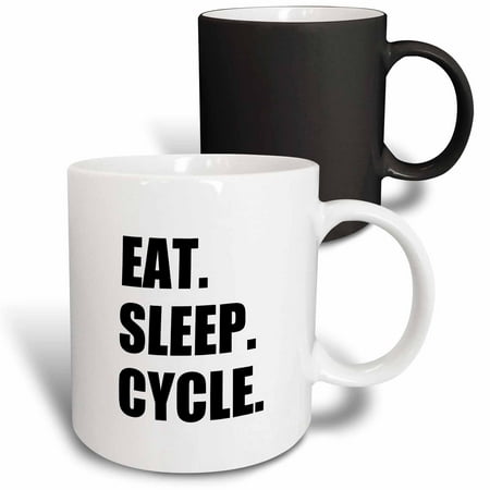 

3dRose Eat Sleep Cycle - passionate about cycling - bicycle enthusiast gifts Magic Transforming Mug 11oz