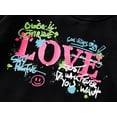 thumbnail image 2 of Serdomi Black Graffiti Crop Sweatshirt for Little & Big Girls - Cool Top Clothes Size 10, 2 of 7