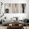thumbnail image 5 of Large Modern Abstract Shapes Framed Wall Art Set Neutral Black and White Canvas Wall Decor Minimalist Nordic Wall Painting Set of 3 for Living Room Bedroom Dining Room Office 24"x36", 5 of 9