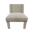 thumbnail image 4 of Contemporary Home Living Fawn Upholstery Cushion Dining Chairs - 40" - Set of 2 - Beige, 4 of 4