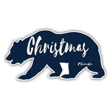 Christmas Florida Souvenir 4-Inch Vinyl Decal Sticker Bear Design