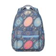 thumbnail image 1 of Rustic Style Classic European School Backpack, Scratch-Resistant Composite Material, Adjustable Straps with Traditional Geometric and Abstract Boho Patterns, Large Capacity for Outdoor Use, 1 of 6
