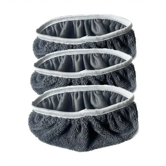 WBQ Reusable Microfiber Mop Pads, 3 Pack Dry Sweeping Cloths & Wet Mopping Cloths, Washable Wet Pads Refill for Mopping Floors (Mop is Not Included)