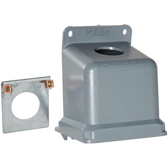 Caja trasera Hubbell BB100N termoplástica, ángulo de 15°, 1.5 pulgadas, NPT