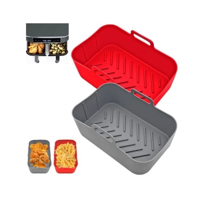 Air Fryer Accessory, 2 Pack Air Fryer Pan for Ninja Foodi AF300EU Dual Zone Airfryer 7.6L - BPA Free & Dishwasher Safe - sh
