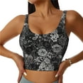 thumbnail image 2 of Lsque Rose Flowers Printed Women'S Sports Bra, Compression, Moisture Wicking, High-Impact Sports Bra For Women,Supportive sports bra-Small, 2 of 9