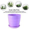 thumbnail image 4 of Jardinera redonda flexible de color morado con bandeja extraíble, 4 of 5