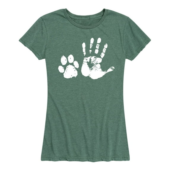 Instant Message - Hand And Paw Print - Women's Short Sleeve Graphic T-Shirt