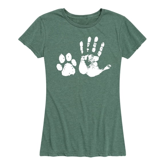 Instant Message - Hand And Paw Print - Women's Short Sleeve Graphic T-Shirt