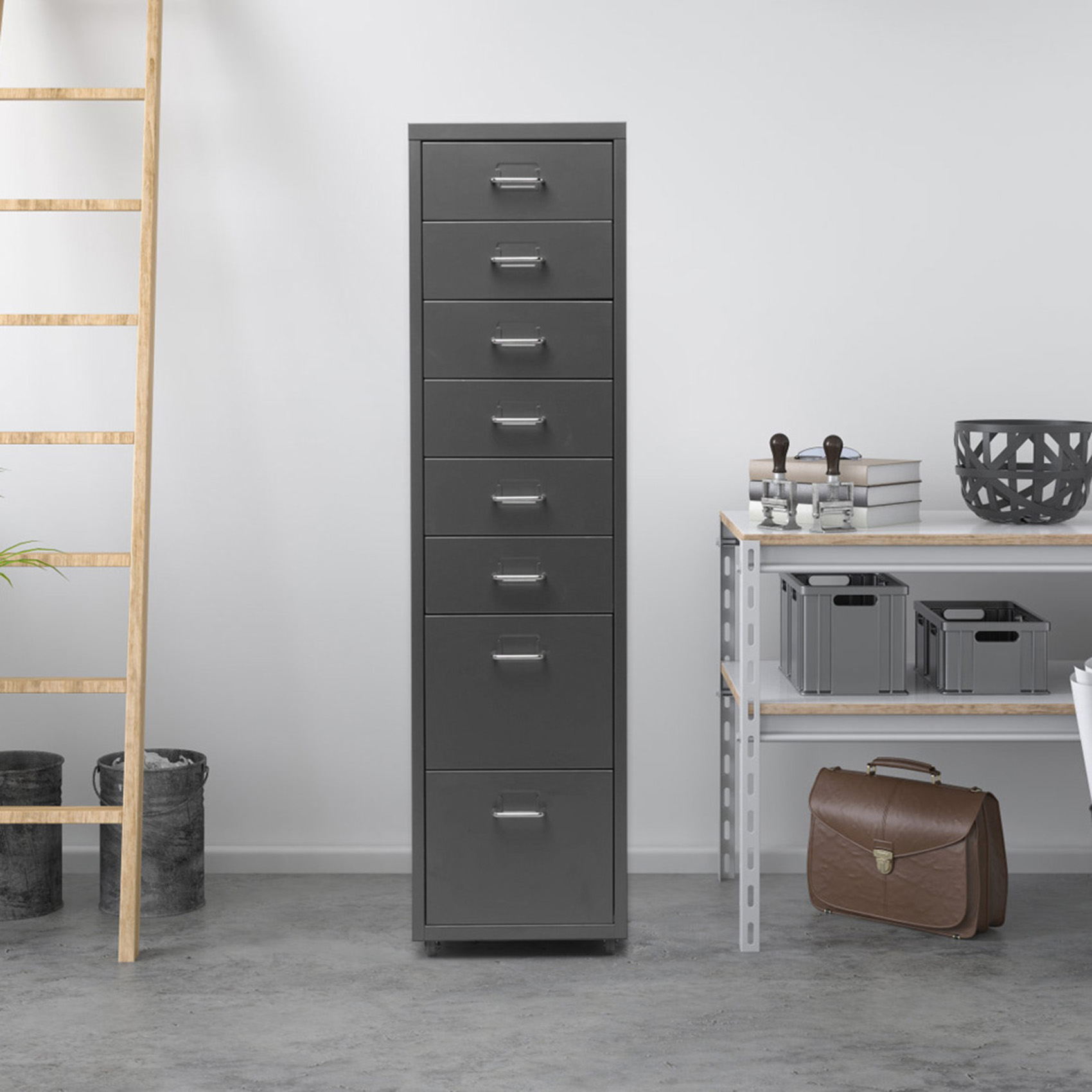 iKayaa Metal Drawer,Filing Mobile Steel File