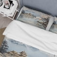 thumbnail image 4 of Designart "Asian Art Imperial horizon II" Asian Bedding Covert Set - Asian Art White People Bed Set With 2 Shams, 4 of 6
