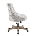 thumbnail image 5 of Linon Sinclair High Back Office Chair with Adjustable Height, Tilt and Swivel, Graywash/Gray Floral, 5 of 11