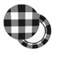 thumbnail image 2 of Disketp White And Black Plaid Funda Redonda para Taburete, Funda de Cojín para Silla de Bar Suave y Elástica-12 inch, 2 of 7