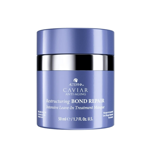 Alterna Haircare CAVIAR Masque de Soin Sans Rinçage Intensif à Lien de Restructuration Anti-âge 1,7 Oz / Répare, Fortifie et Protège les Cheveux Abîmés