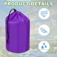 thumbnail image 3 of Uxcell Stuff Sack Waterproof Outdoor Storage Sack Drawstring Bag for Camping Hiking Backpacking Purple 9 x 16 Inch, 3 of 7