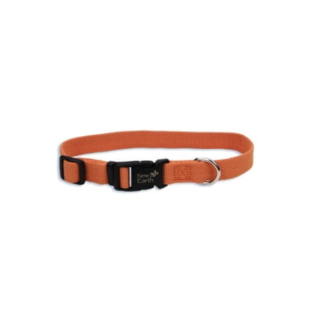 Sox Fiber - Coastal Pet Products New Earth 14601 PMK18 3/4 Inch Natural Fiber Soy Adjustable Dog Collar, Medium, 12 to 18 Inch, Pumpkin