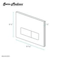 thumbnail image 4 of Swiss Madison Wall Mount Dual Flush Actuator Plate with Rectangle Push Buttons in Matte Chrome, 4 of 4