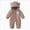 A28-Khaki, variant on Baby Winter Quilted Romper Cute Bear Ear Hooded Jumpsuit Light Warm Infant Zipper Snowsuit