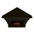 thumbnail image 4 of Bowery Hill Solid Wood Espresso Electric Corner Fireplace Rectangular Adjustable Thermostat 37.6" Assembled, 4 of 25