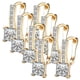 thumbnail image 2 of Aretes de Zirconia Harp01 4Pares Arpa Oro Metal/Zirconia., 2 of 2