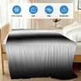 thumbnail image 4 of Black White Cooling Blanket,Lightweight Breathable Summer Throw Blanket with Double Sided Cold Effect,Gradient Gray Monochrome Minimalist Stripe Picnic Blankets Bed Sheet for Hot Sleepers 60"x80", 4 of 8