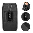 thumbnail image 3 of Luxmo Belt Holster for Samsung Galaxy S24, Vertical Rugged Nylon [Pen Holder] Phone Carrying Pouch Clip Case with Secure Velcro Closure, Loops (Fits with Rugged Cases) - Black, 3 of 9