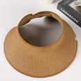 thumbnail image 3 of YAOBAMM Portable Sunshade Hat Beach Hat Solid Color Wide Brim Empty Top Sunshade UV Breathable Adjustable Foldable Color Matching Summer Vacation, 3 of 7