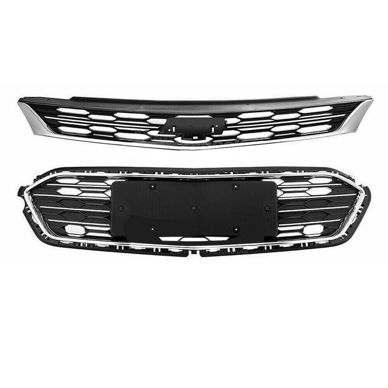 2PCS Front Bumper Grille Set For Chevy Cruze 2016-2018 | Upper & Lower Grille | Direct Replacement | Part EB14852764