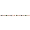 thumbnail image 4 of 18K Rose Gold Plated Silver Green Nano Emerald and Persian Blue Moissanite and Round White Lab Grown Diamond Tennis Bracelet for Women (2.59 Cttw, Gemstone Birthstone, Oval 6X4MM, 7.25 inches), 4 of 4
