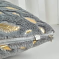 thumbnail image 4 of Funda de almohada de felpa de plumas, almohada de tiro de piel dorada, funda de cojín para sofá sofá hogar cama oficina deco, 43 x 43 cm Adepaton MZQ-0582-5, 4 of 8