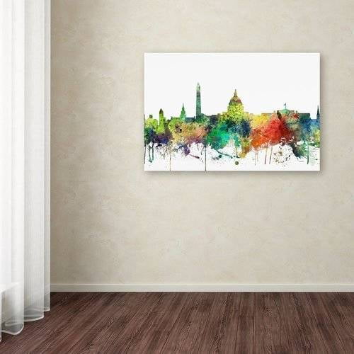 Trademark Fine Art "Washington DC Skyline SP" Canvas Art by Marlene Watson