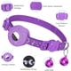 thumbnail image 3 of BRILLAR Collar reflectante para gato morado con cierre de seguridad, soporte para Airtag impermeable, ajustable para gatitos y perros pequeños, 3 of 5