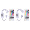 thumbnail image 1 of 2 controladores LED Bluetooth DC5-24V + 40 teclas de control remoto, control por aplicación y sincronización de música RGB IR RF para luz LED RGB 5050, 1 of 8
