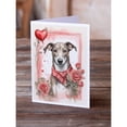 thumbnail image 2 of Greyhound Valentine Roses Greeting Cards Pack of 8 7 in x 5 in, 2 of 3