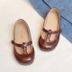 thumbnail image 3 of Zapatos de cuero pequeños de otoño para niños, zapatos de princesa con punta redonda y suela blanda, zapatos de moda para niñas, 3 of 6