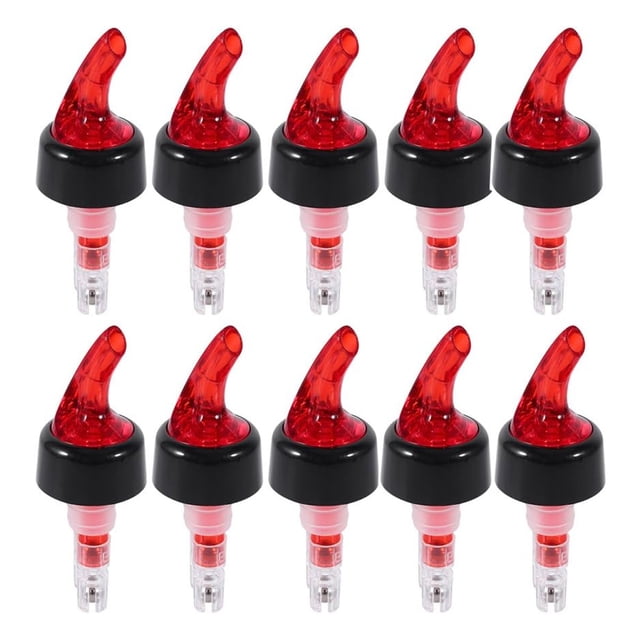 Vertedor de botellas medido automático, vertedor de medida de alcohol de tiro rápido, dispensador de bebidas, cócteles de vino, herramientas de Bar para el hogar, 1oz/30ml, paquete de 10
