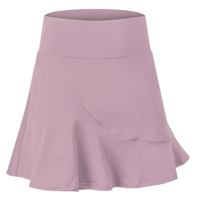 Falda corta deportiva para mujer Falda holgada de dos piezas antipeep y de secado rápido para correr Fitness Culottes Falda de tenis Wmkox8yi FGJ315