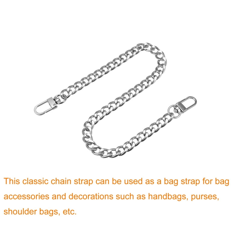 MELORDY 4pcs Flat Purse Chain Iron Replacement Shoulder Crossbody Strap Bag  Link Chains with Metal Buckles, 15.7/23.6/31.5/47.2 Inch (Gold)