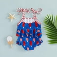 thumbnail image 4 of oqasdz Girls Swimsuit Toddler One Piece Swimsuit 4th Of July Patriotic Graphic Ruffle Sleeveless Bathing Suit Summer Beach Pool, 4 of 4