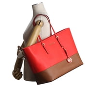 MICHAEL Michael Kors Jet Set Medium Travel Tote - Mandarin/Luggage - 30H4GTVT2T-833