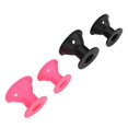 thumbnail image 3 of Lot de 20 bigoudis en forme de champignon en silicone souple, différentes tailles, pour femmes, rose et noir, 3 of 4