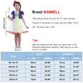 thumbnail image 3 of KAWELL Little Girls Snow Dress Elastic Waist Backless Princess Dress Costume Birthday Party Cosplay Christmas Halloween Dress up Tutu Outfits, 3 of 7